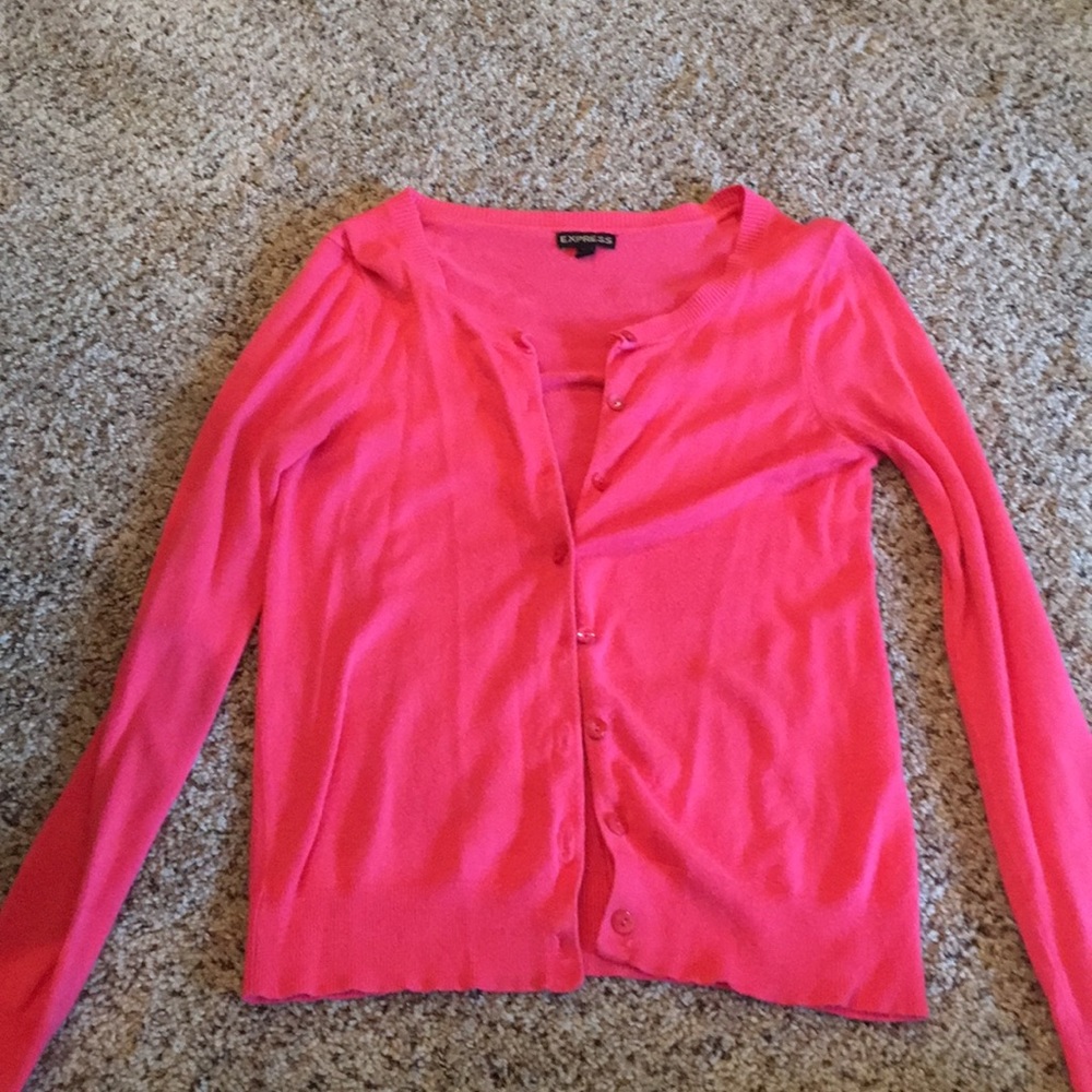 Express coral cardigan XS